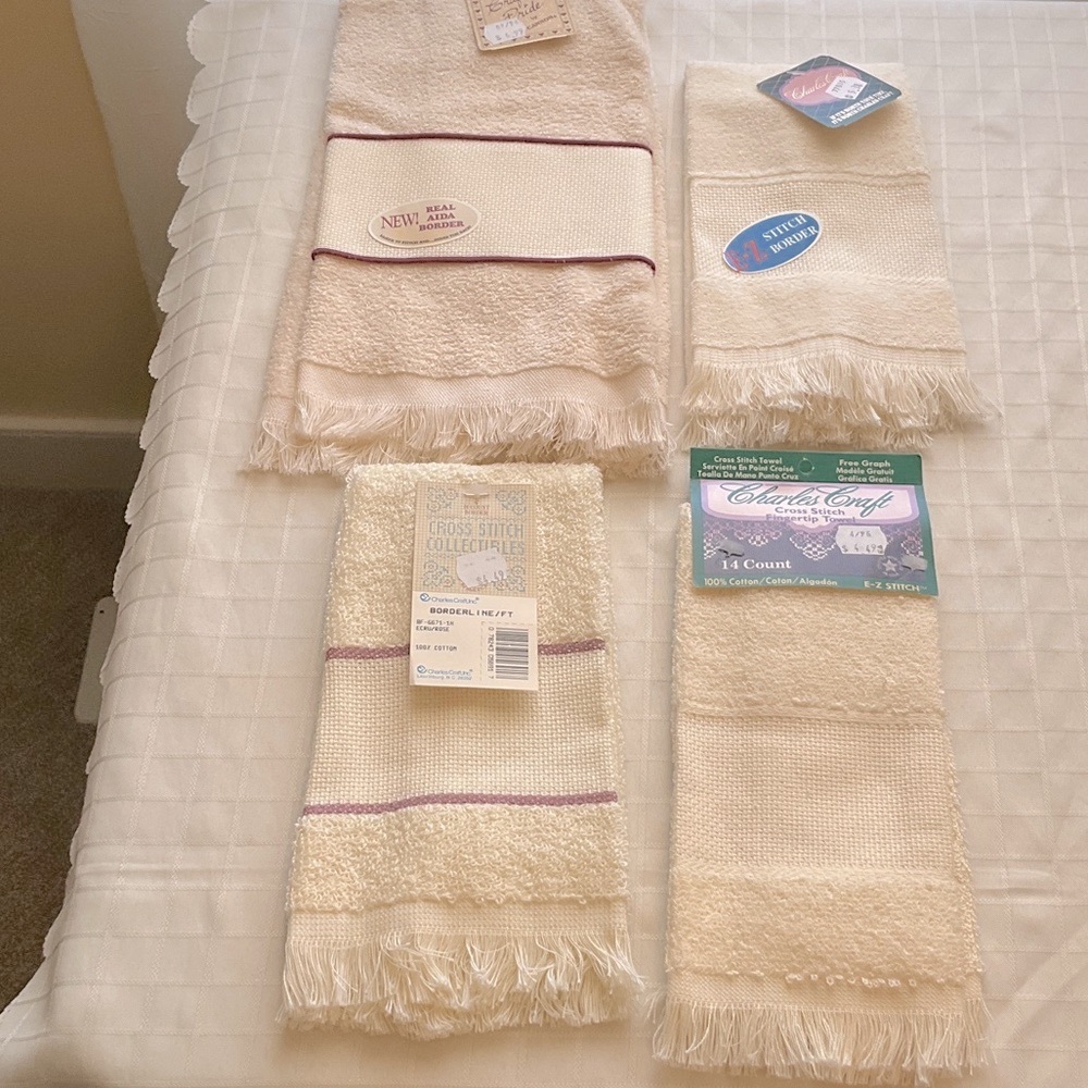 Cross Stitch Finger and Kitchen Towels